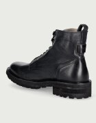 AllSaints обувки мъжки от кожа Gleeson Lace Boot черни M025FE