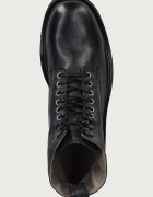 AllSaints обувки мъжки от кожа Gleeson Lace Boot черни M025FE