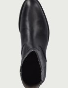 AllSaints обувки мъжки от кожа Lang Boot черни M044FB