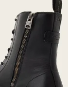 AllSaints обувки мъжки от кожа Skiff Military Boot черни M054FD