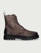AllSaints обувки мъжки от кожа Skiff Military Boot кафяви M054FD