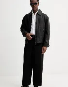 AllSaints Памучен панталон мъжки в черно със стандартна кройка M035TD