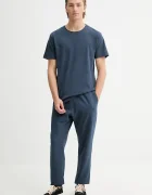 AllSaints Памучен спортен панталон UNDRGRND в сиво с изчистен дизайн M031TB