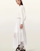 AllSaints Памучна блуза HART дамска в бяло с изчистен дизайн W052PE