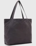 AllSaints Памучна чанта TRIPP в сиво M137XD