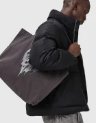 AllSaints Памучна чанта TRIPP в сиво M137XD