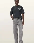 AllSaints Памучна тениска DRIP в черно с принт M005PD