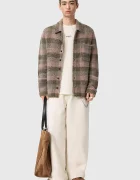 AllSaints Памучна тениска MIKRO в бяло с принт M028JE