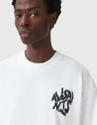 AllSaints Памучна тениска ORLANDO в зелено с принт M066PC