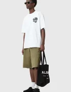 AllSaints Памучна тениска ORLANDO в зелено с принт M066PC
