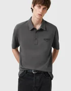 AllSaints Памучна тениска с яка XANDER