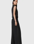 AllSaints Панталон с вълна в черно с широка каройка с висока талия W052QD