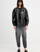 AllSaints Панталон SELMA в черно с висока талия W020TE