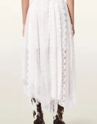 AllSaints Пола VASHTIE в бяло среднодълга разкроена W034RE