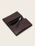 AllSaints портфейл дамски от кожа HARLUNA бордо W205XD