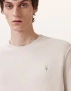 AllSaints пуловер мъжки с добавена вълна бежов M039KA