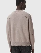 AllSaints пуловер мъжки с вълна WOLF бежов M017KF