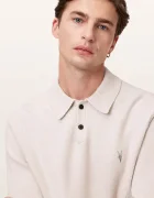 AllSaints пуловер мъжки с вискоза STATTEN бежов M038KA