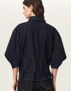 AllSaints риза дамска от деним NANCY тъмносиня W094PF
