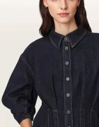 AllSaints риза дамска от деним NANCY тъмносиня W094PF