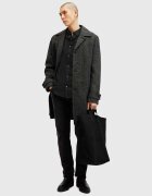 AllSaints риза мъжка от памук с еластан HAWTHORNE LS SHIRT черна M150SB