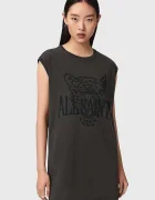 AllSaints рокля от памук WILD сива W196DE