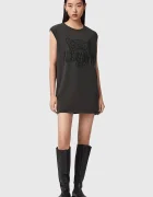 AllSaints рокля от памук WILD сива W196DE