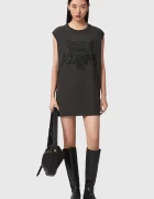 AllSaints рокля от памук WILD сива W196DE