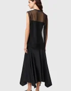 AllSaints рокля тип блуза AVA черна с изчистена шарка W167DE