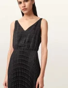 AllSaints рокля тип пуловер от вискоза черна