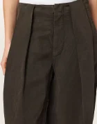 AllSaints широк панталон дамски с добавен лен PHI кафяв W029TF
