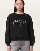 AllSaints суичър дамски от памук CHAINS PIPPA черен W040JF