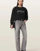 AllSaints суичър дамски от памук CHAINS PIPPA черен W040JF