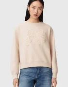 AllSaints суичър дамски от памук INSIGNIA бежов W198JE