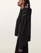 AllSaints суичър с качулка дамски от памук CIARA черен W008JF