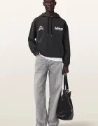 AllSaints суичър с качулка мъжки от памук CHROMIUM черен M001NF