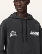 AllSaints суичър с качулка мъжки от памук CHROMIUM черен M001NF