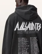 AllSaints суичър с качулка мъжки от памук CHROMIUM черен M001NF