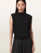 AllSaints тениска дамска EMERSON TOP черна W214JF