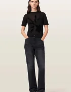 AllSaints тениска дамска от модал ATHEA SHEER TEE черна W031JF