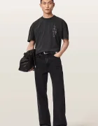 AllSaints тениска мъжка от памук IGNIS черна M026PF