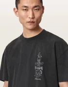 AllSaints тениска мъжка от памук IGNIS черна M026PF