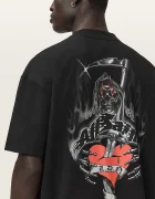 AllSaints тениска мъжка от памук SCIMITAR черна M013PF