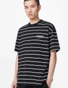 AllSaints тениска мъжка от памук UNDERGRND STRIPE SS черна M113PB