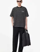 AllSaints тениска мъжка от памук UNDERGRND STRIPE SS черна M113PB