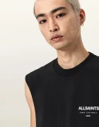 AllSaints тениска мъжка от памук UNDERGROUND черна M038PC