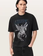 AllSaints тениска мъжка от памук VANGUARD черна M010PF