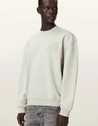AllSaints уголемен суичър мъжки от памук INSIGNIA зелен M029NE