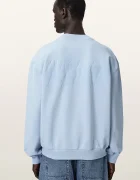 AllSaints уголемен суичър мъжки от памук ODYSSEY син M028NE