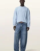 AllSaints уголемен суичър мъжки от памук ODYSSEY син M028NE